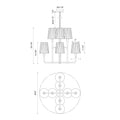 ALORA, PLISSE CHANDELIERS, CHANDELIER LIGHT
