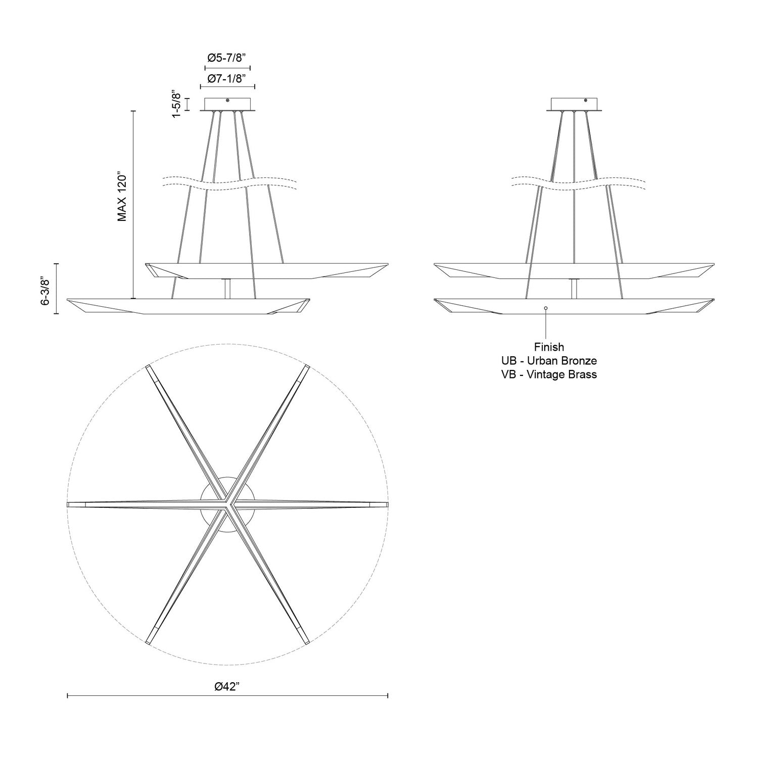 KUZCO LIGHTING INC CH64242-UB-UNV-010 ffcf8fa2-e49b-440e-ad99-7c1a6c5fe48e