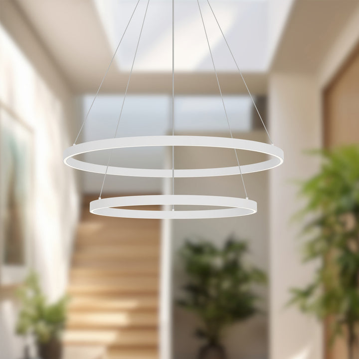 KUZCO LIGHTING INC, CERCHIO 2-TIER CHANDELIERS, CHANDELIER LIGHT
