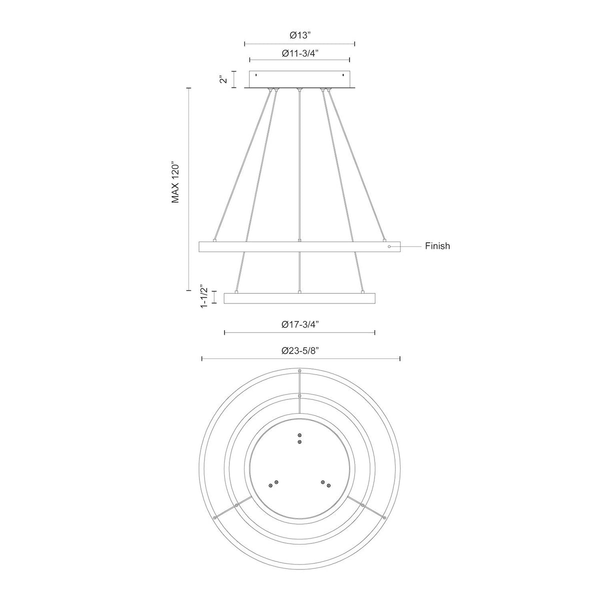 KUZCO LIGHTING INC, CERCHIO CHANDELIERS, CHANDELIER LIGHT