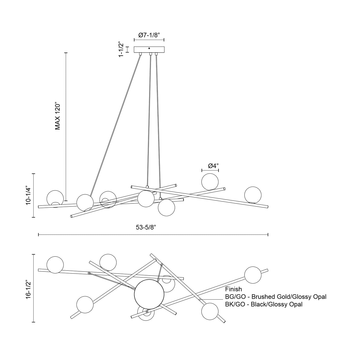 KUZCO LIGHTING INC CH89854-BK-GO 1fab4fc1-9e82-4b1b-a5bc-10e9fd9c586d