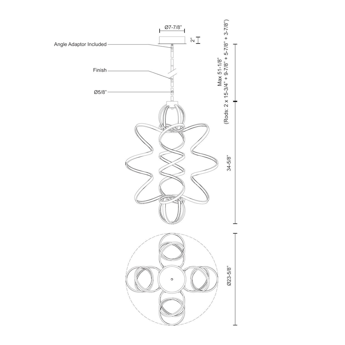 KUZCO LIGHTING INC, SYNERGY CHANDELIERS, CHANDELIER LIGHT