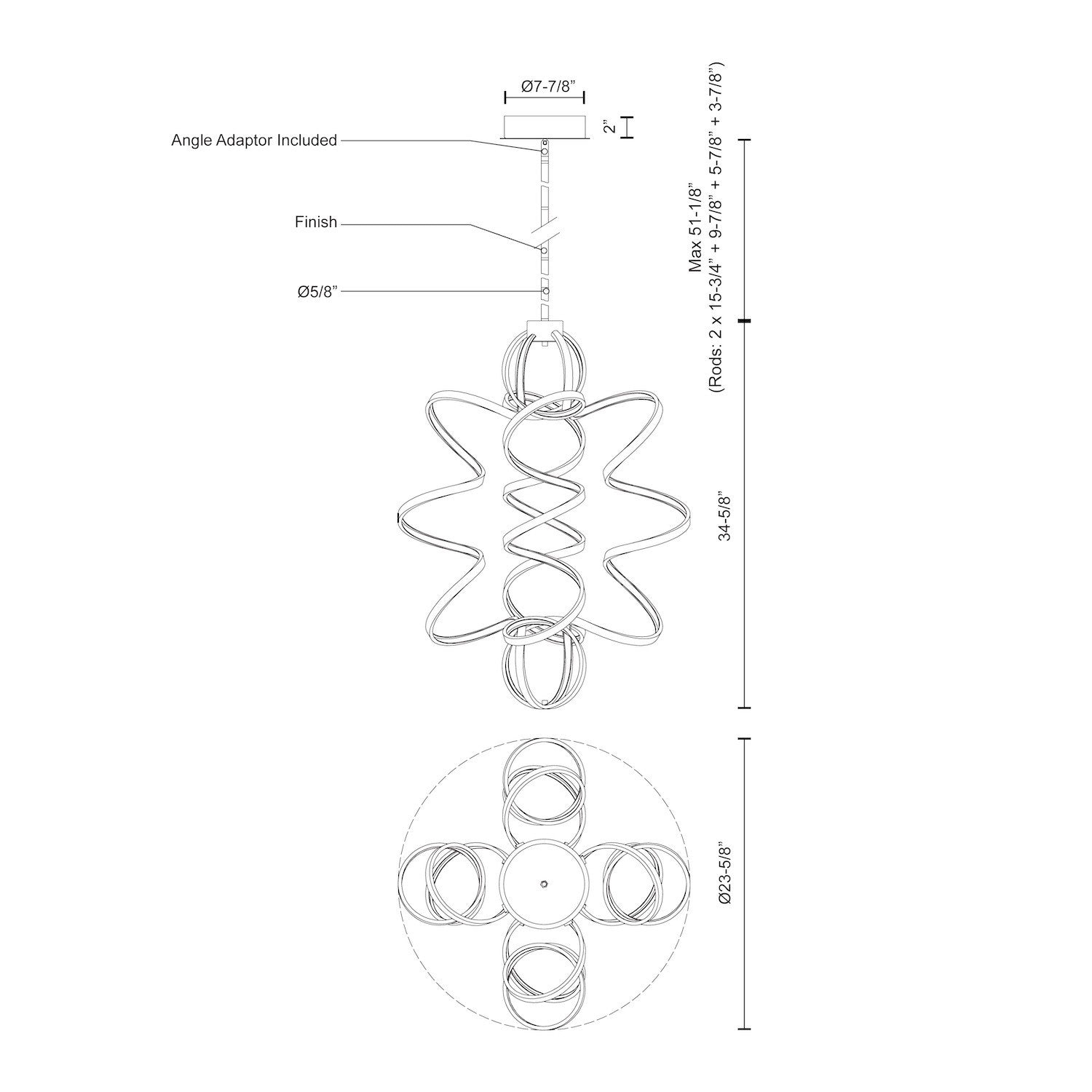 KUZCO LIGHTING INC, SYNERGY CHANDELIERS, CHANDELIER LIGHT