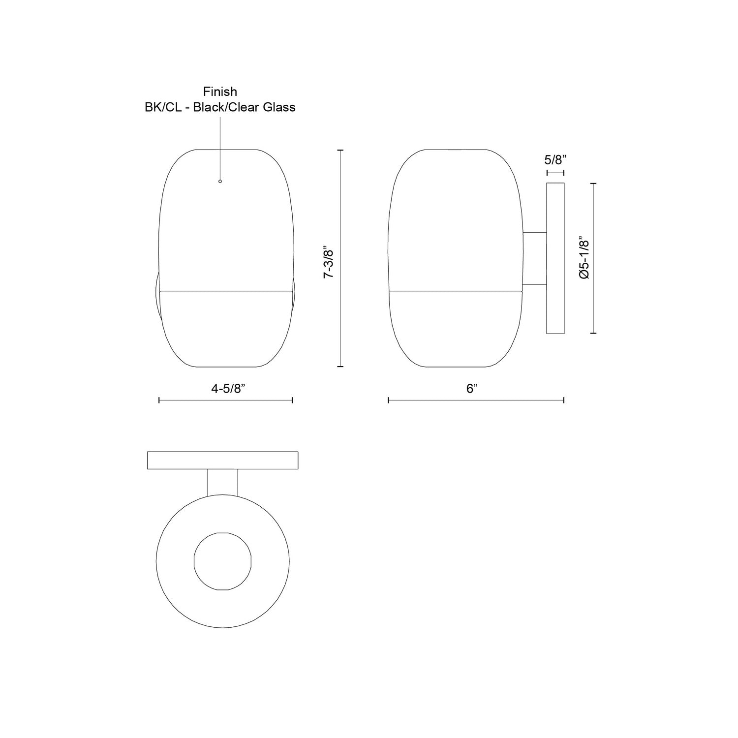 KUZCO LIGHTING INC EW38504-BK-CL 98043f60-2e70-4347-b9d2-45199ca04420