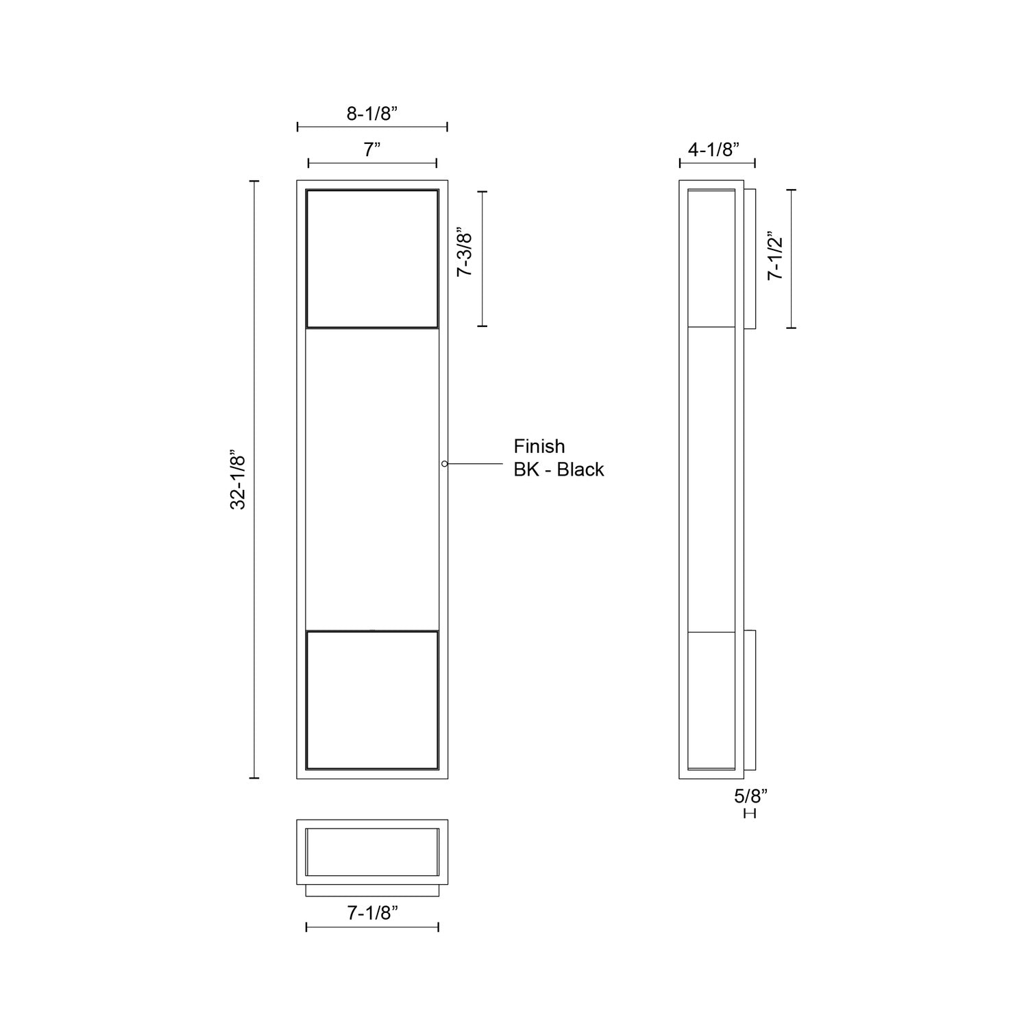 KUZCO LIGHTING INC, VAIL EXTERIOR WALL SCONCES, OUTDOOR WALL LIGHTS