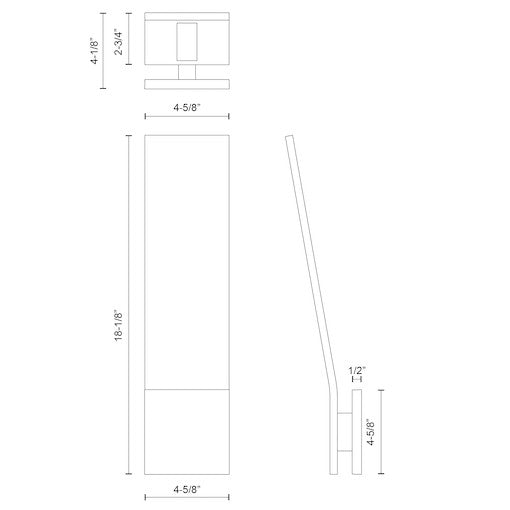 KUZCO LIGHTING INC, NEVIS EXTERIOR WALL SCONCES, OUTDOOR WALL LIGHTS