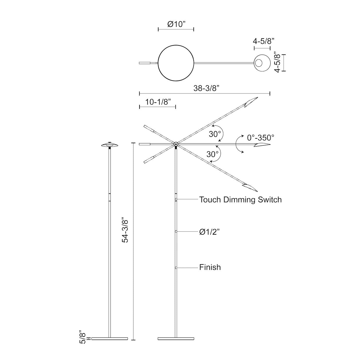 KUZCO LIGHTING INC, ROTAIRE FLOOR LAMPS, FLOOR LAMP