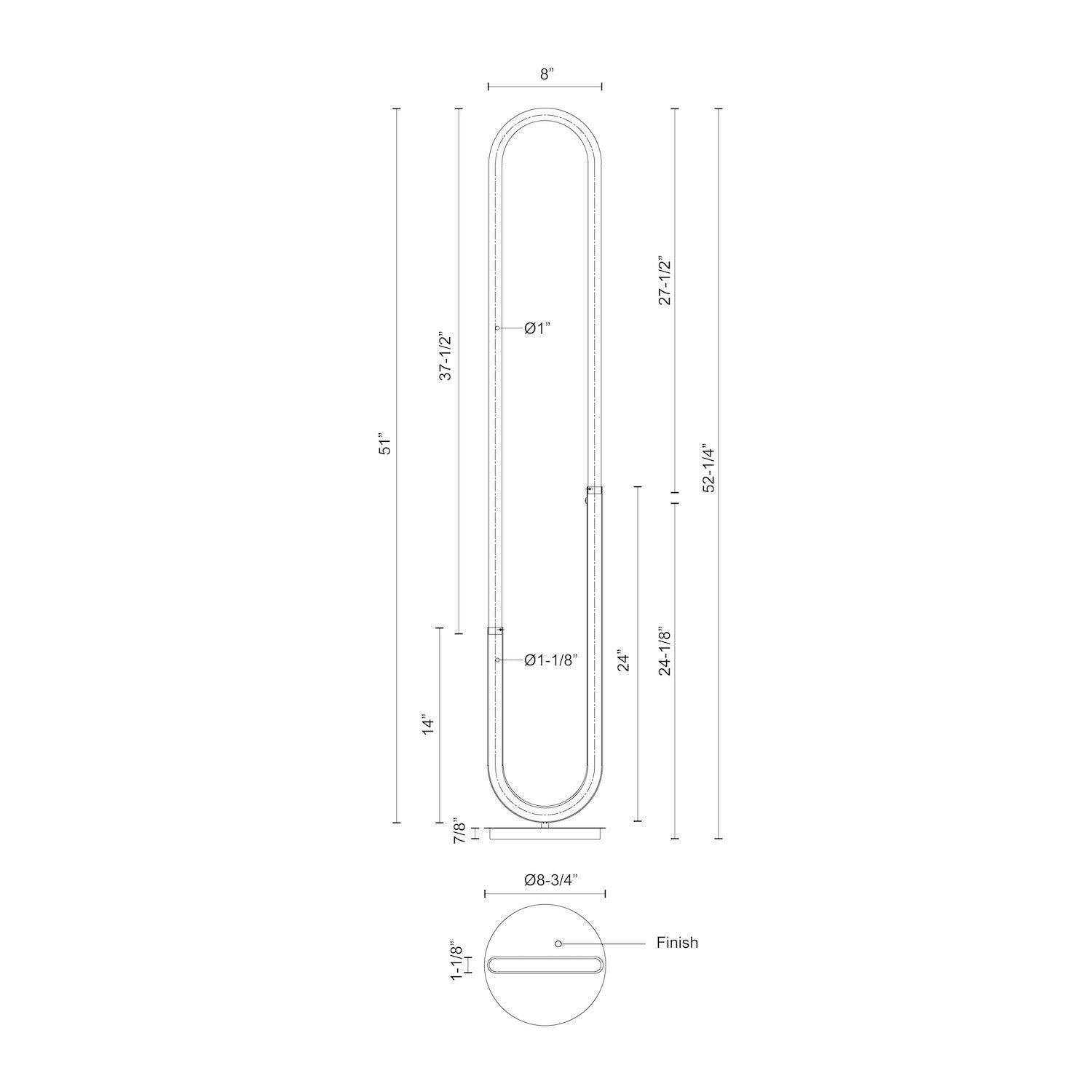 KUZCO LIGHTING INC, HURON FLOOR LAMPS, FLOOR LAMP