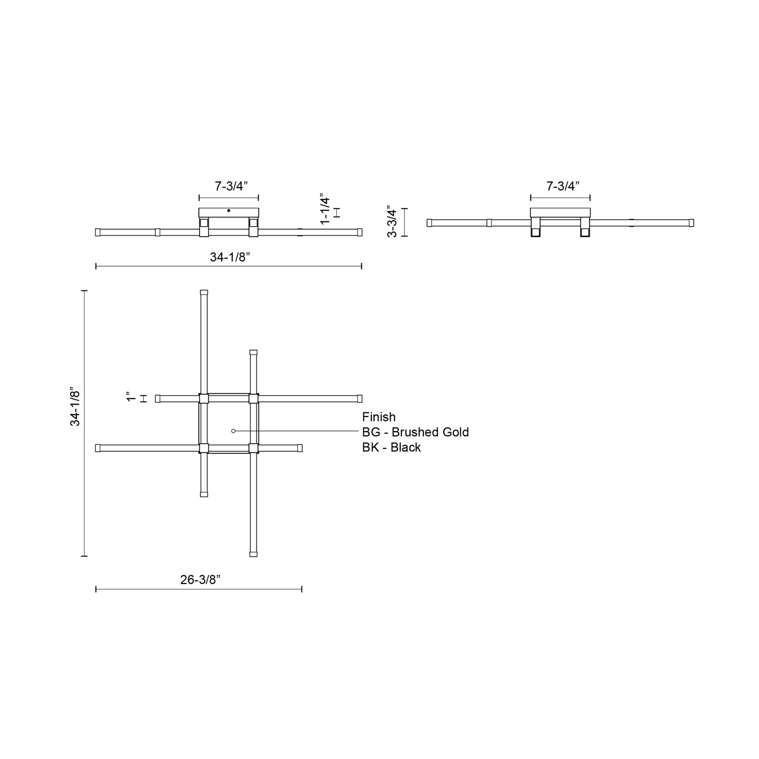 KUZCO LIGHTING INC, BLADE FLUSH MOUNTS, FLUSH MOUNT CEILING LIGHTS