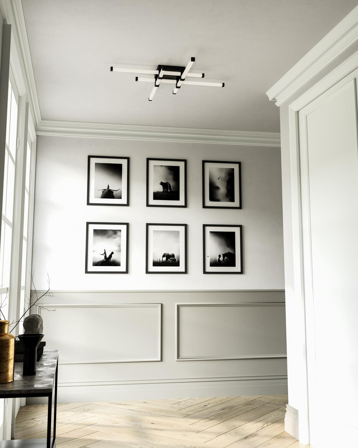 KUZCO LIGHTING INC, BLADE FLUSH MOUNTS, FLUSH MOUNT CEILING LIGHTS