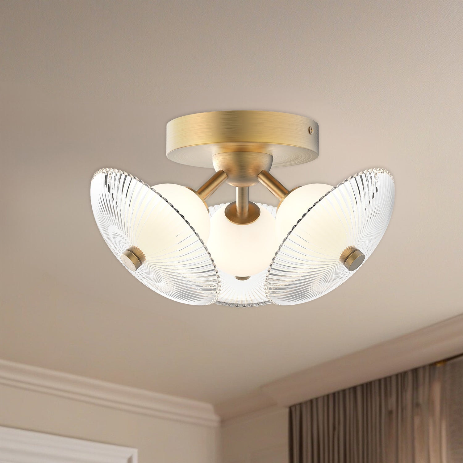 KUZCO LIGHTING INC, HERA FLUSH MOUNTS, FLUSH MOUNT CEILING LIGHTS