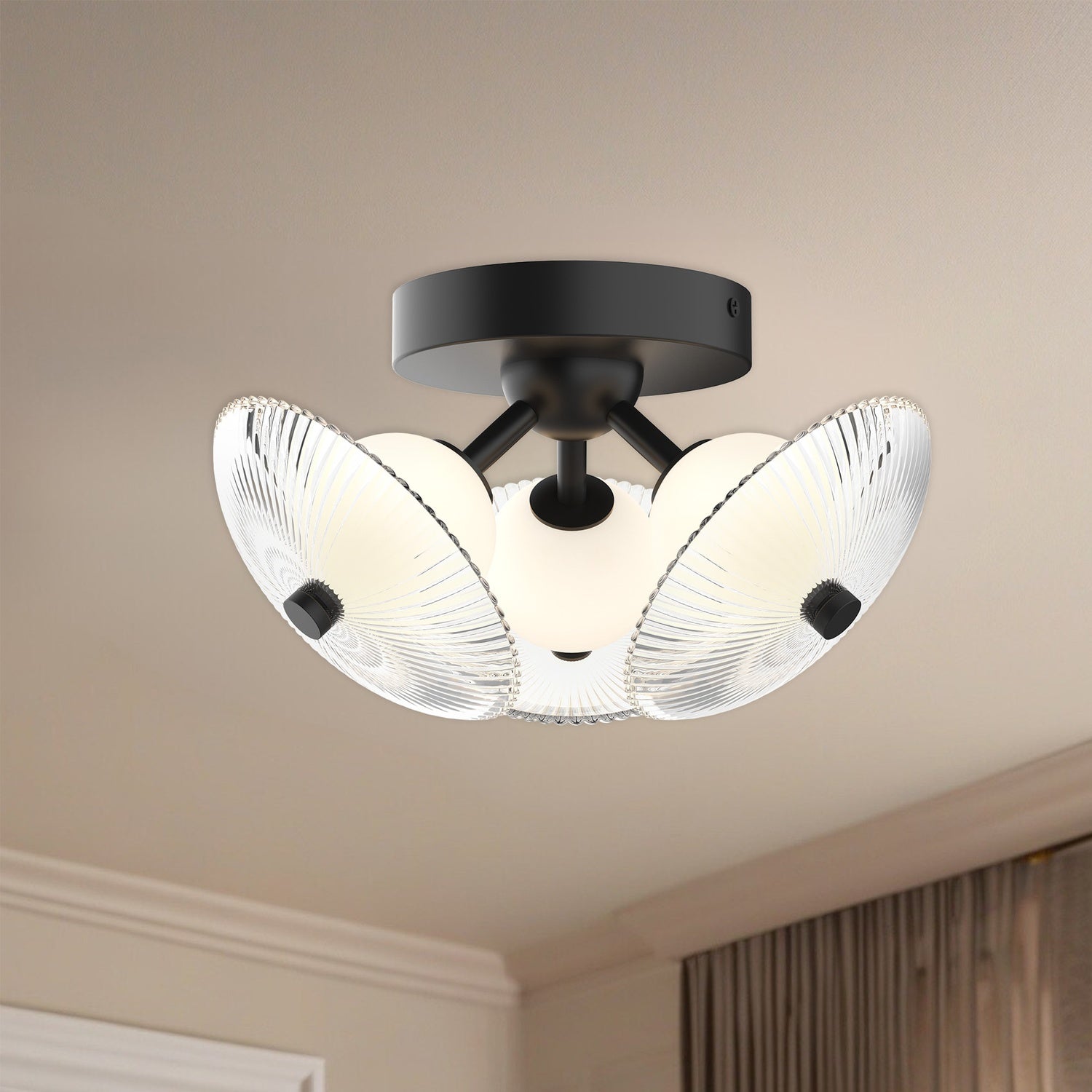 KUZCO LIGHTING INC, HERA FLUSH MOUNTS, FLUSH MOUNT CEILING LIGHTS
