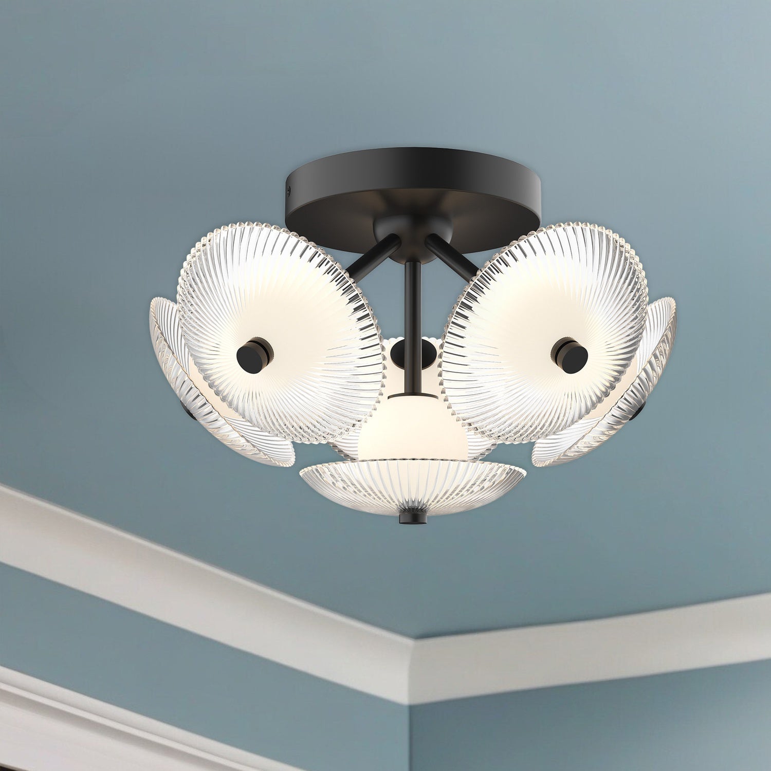 KUZCO LIGHTING INC, HERA FLUSH MOUNTS, FLUSH MOUNT CEILING LIGHTS
