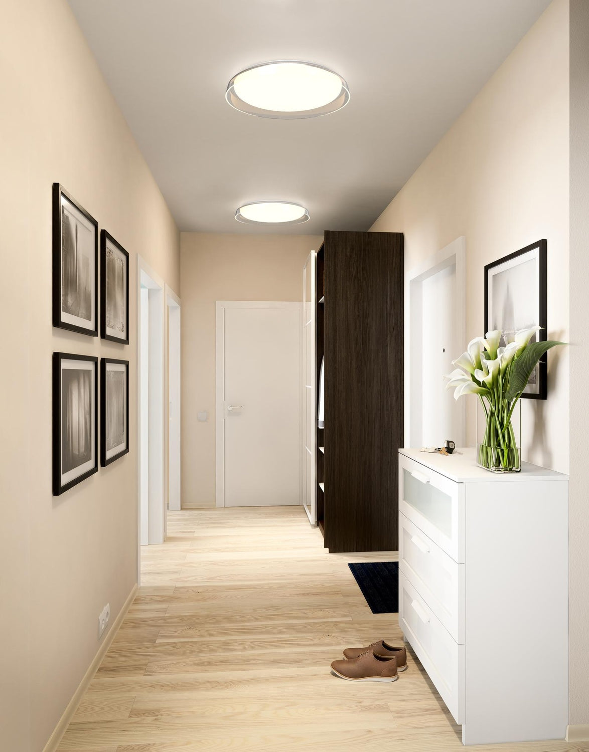 KUZCO LIGHTING INC, HAMPTON FLUSH MOUNTS, FLUSH MOUNT CEILING LIGHTS