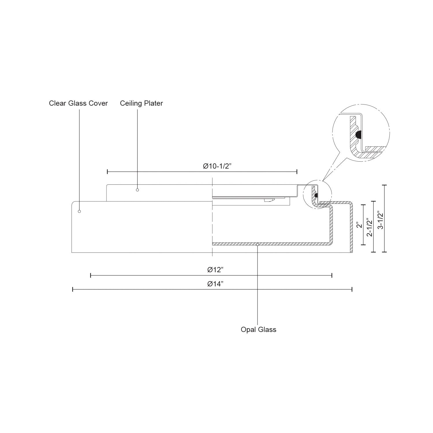 KUZCO LIGHTING INC, ASTON FLUSH MOUNTS, FLUSH MOUNT CEILING LIGHTS