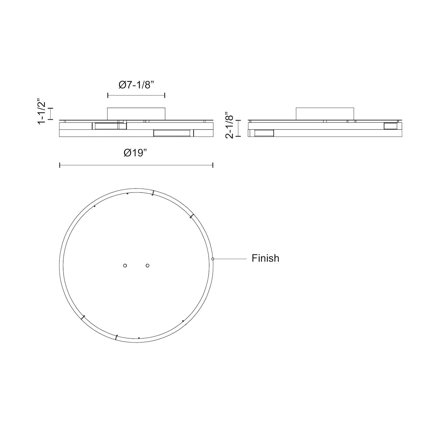 KUZCO LIGHTING INC, ANELLO MINOR FLUSH MOUNTS, FLUSH MOUNT CEILING LIGHTS