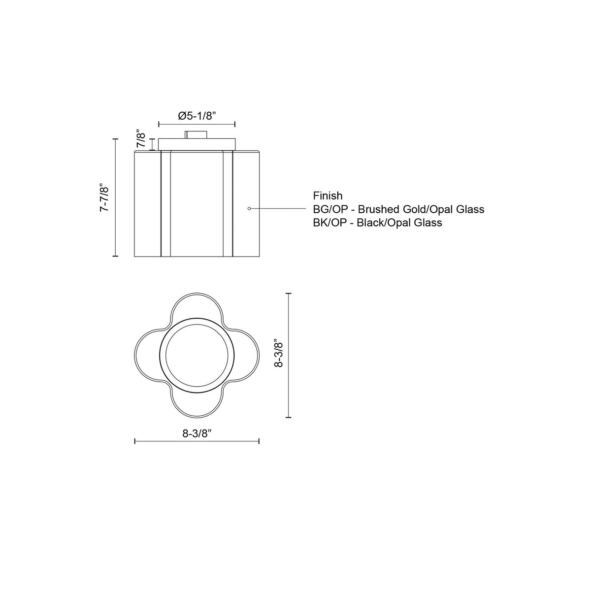 KUZCO LIGHTING INC, CLOVER FLUSH MOUNTS, FLUSH MOUNT CEILING LIGHTS