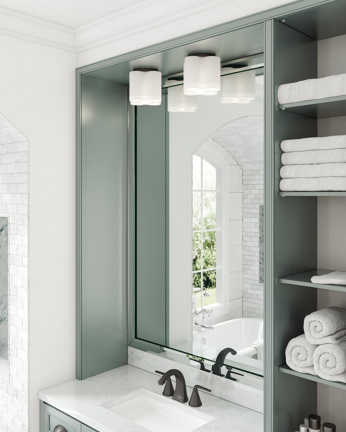 KUZCO LIGHTING INC, CLOVER FLUSH MOUNTS, FLUSH MOUNT CEILING LIGHTS 