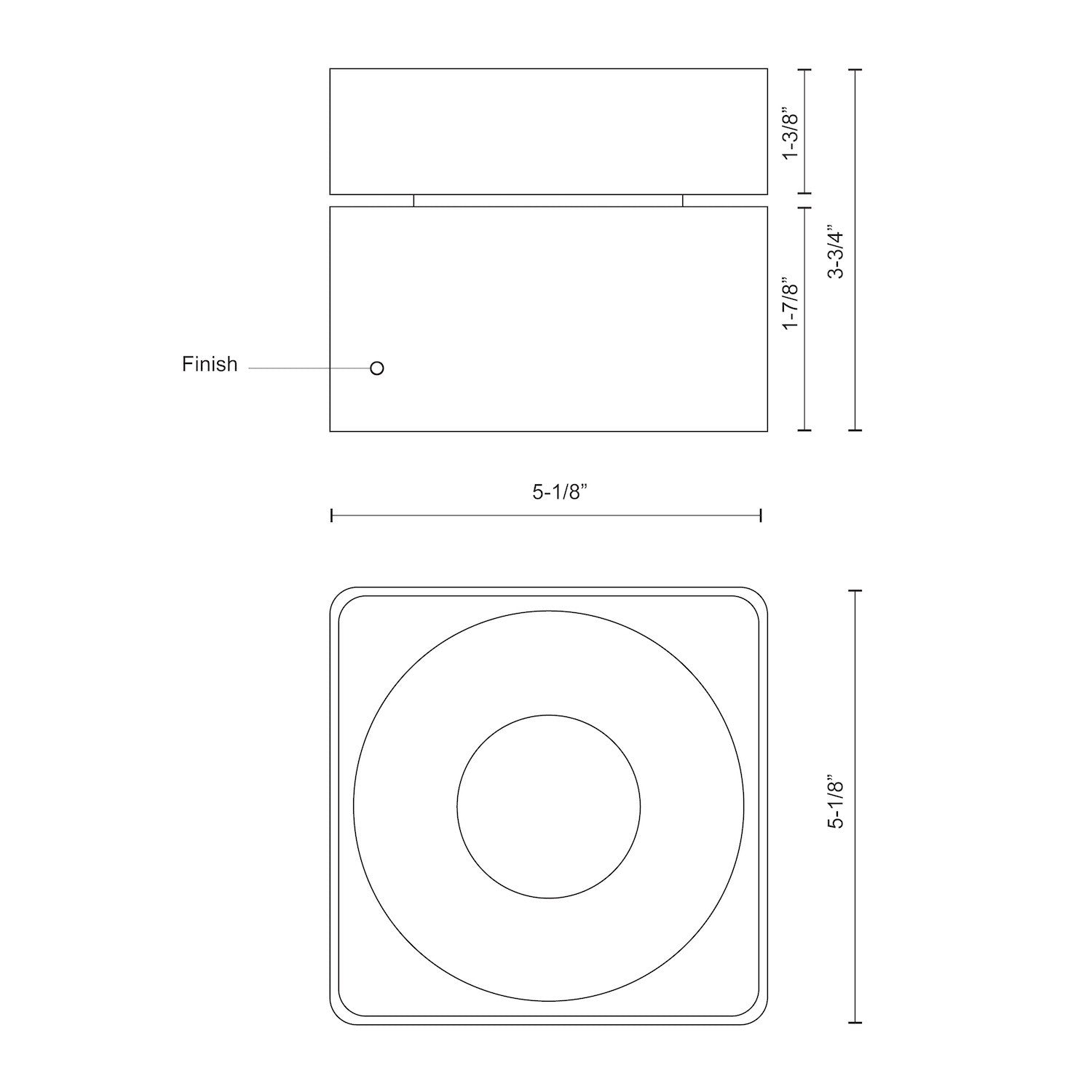 KUZCO LIGHTING INC, SOLO FLUSH MOUNTS, FLUSH MOUNT CEILING LIGHTS