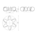 KUZCO LIGHTING INC, SYNERGY FLUSH MOUNTS, FLUSH MOUNT CEILING LIGHTS