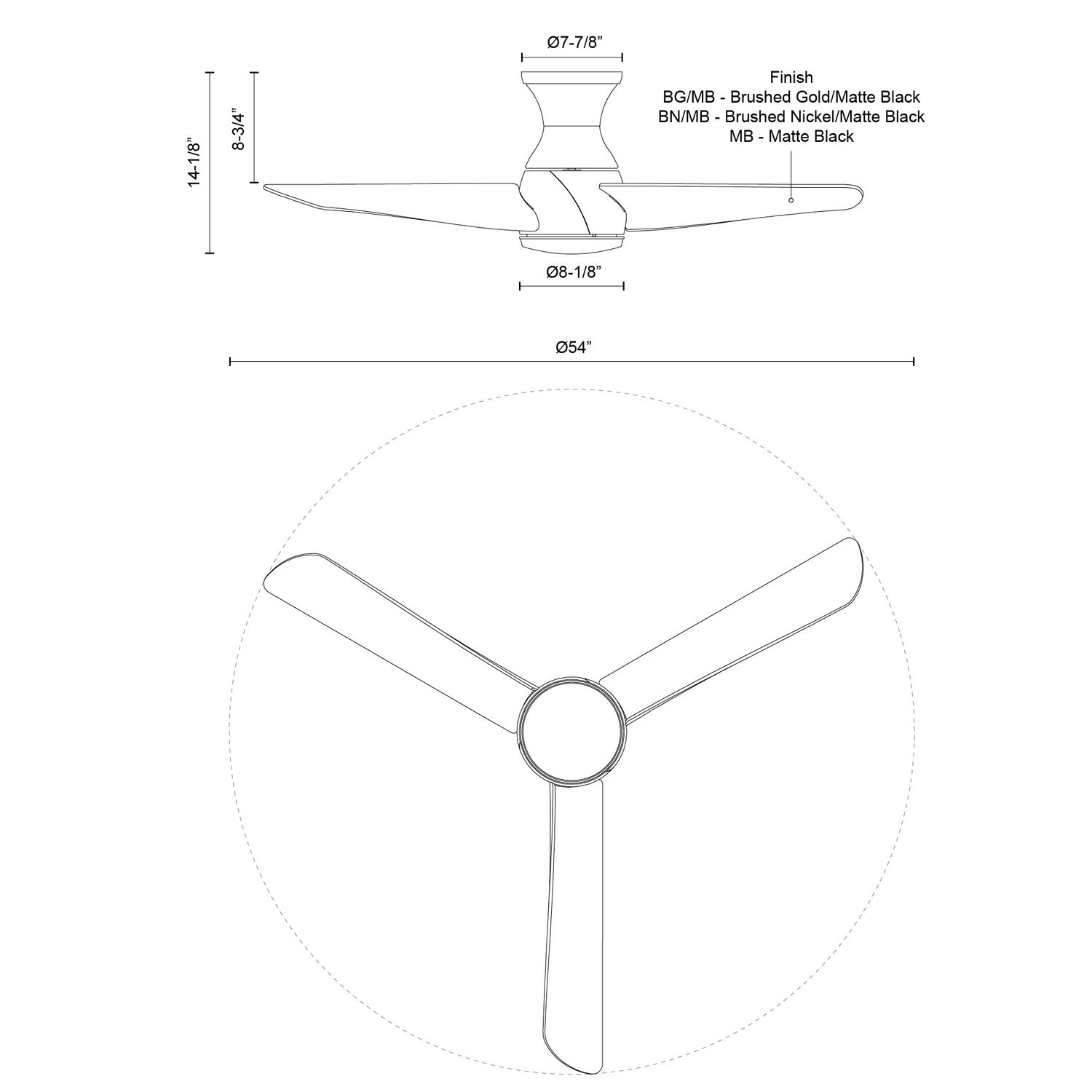 KUZCO LIGHTING INC, THALIA HUGGER FANS, OUTDOOR CEILING FAN