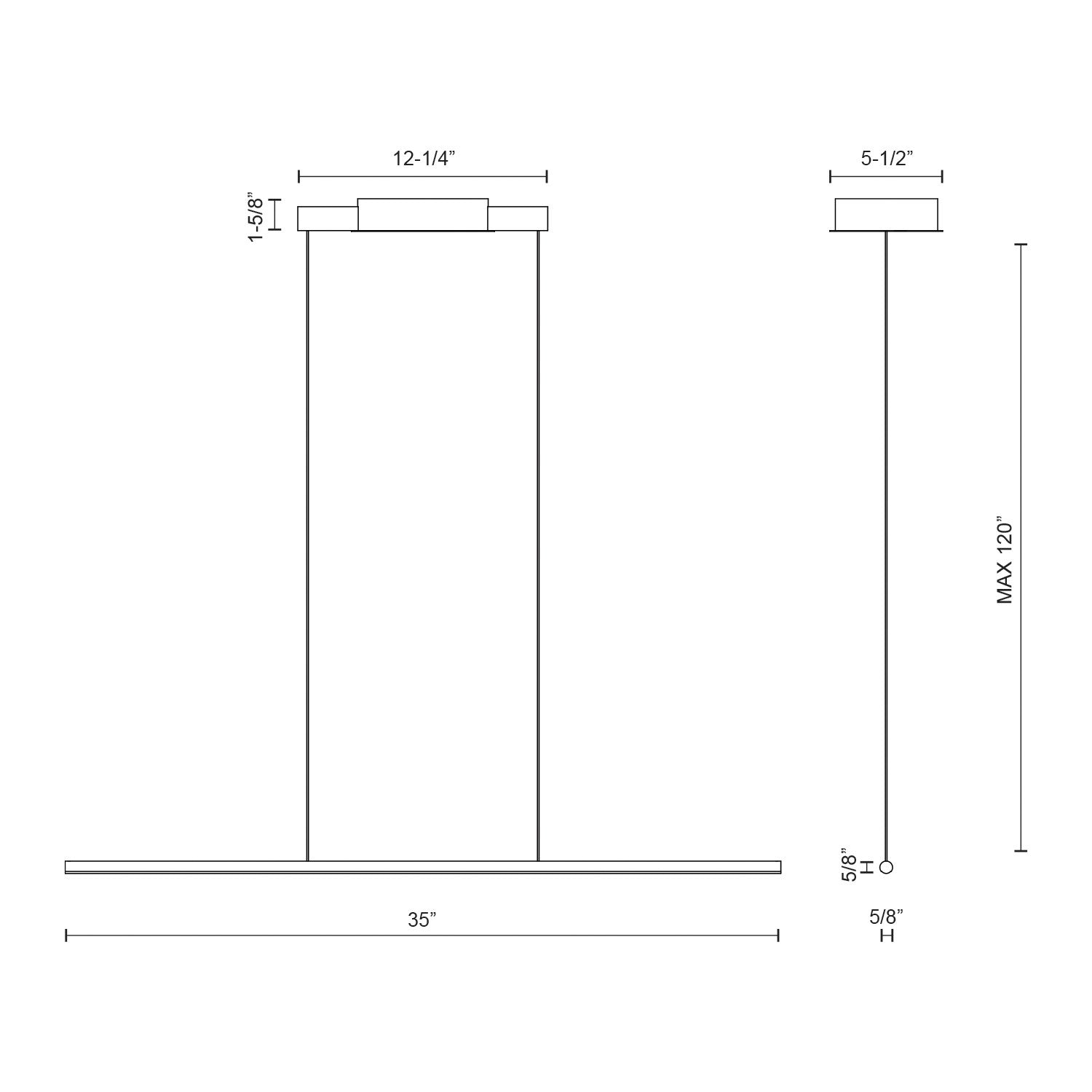 KUZCO LIGHTING INC, CHUTE LINEAR PENDANTS, PENDANT LIGHT