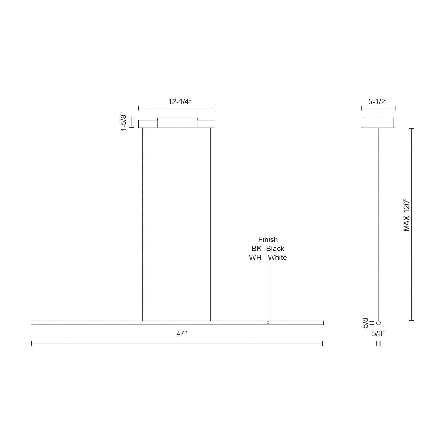 KUZCO LIGHTING INC, CHUTE LINEAR PENDANTS, PENDANT LIGHT