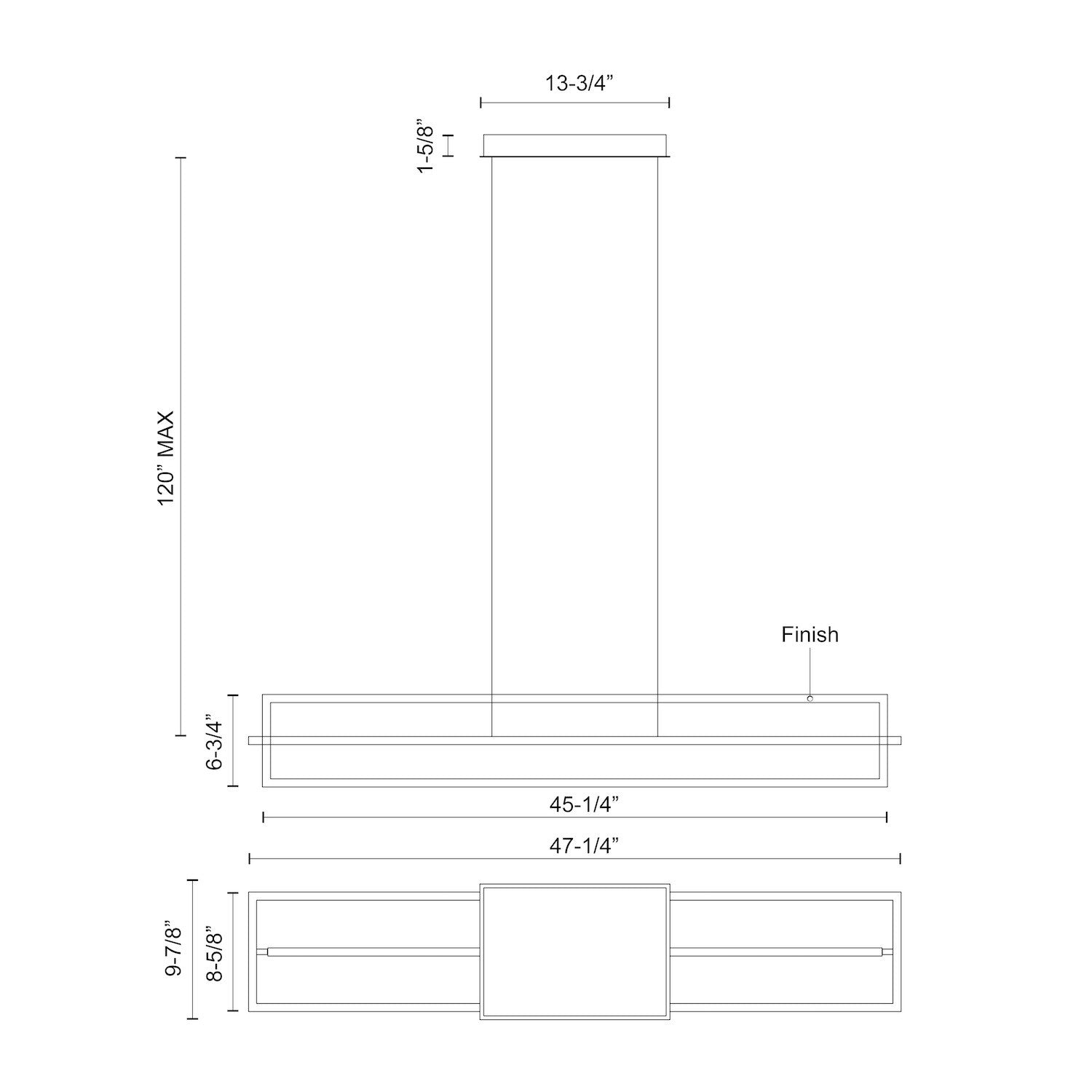 KUZCO LIGHTING INC, MONDRIAN LINEAR PENDANTS, PENDANT LIGHT