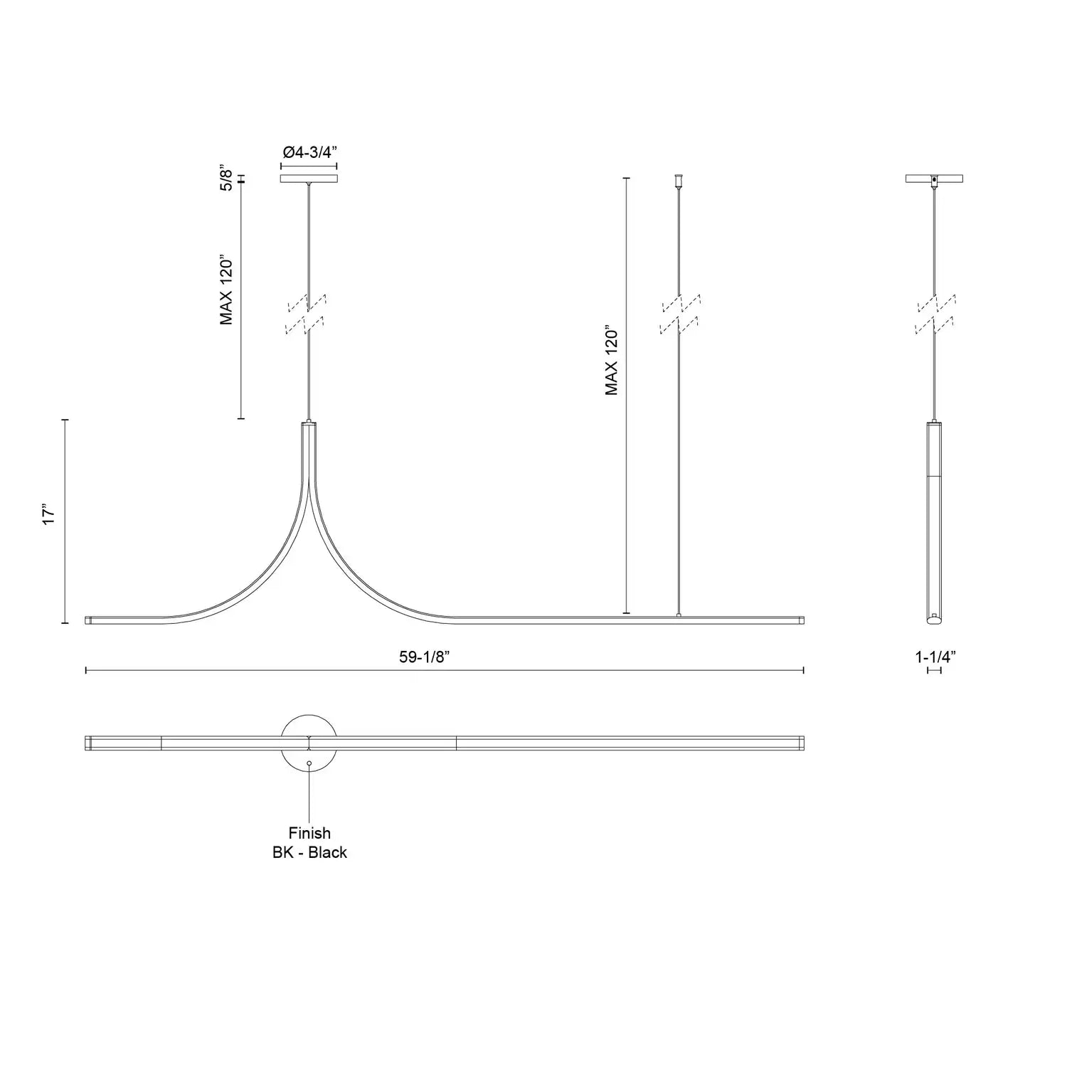 KUZCO LIGHTING INC, THREAD LINEAR PENDANTS, PENDANT LIGHT