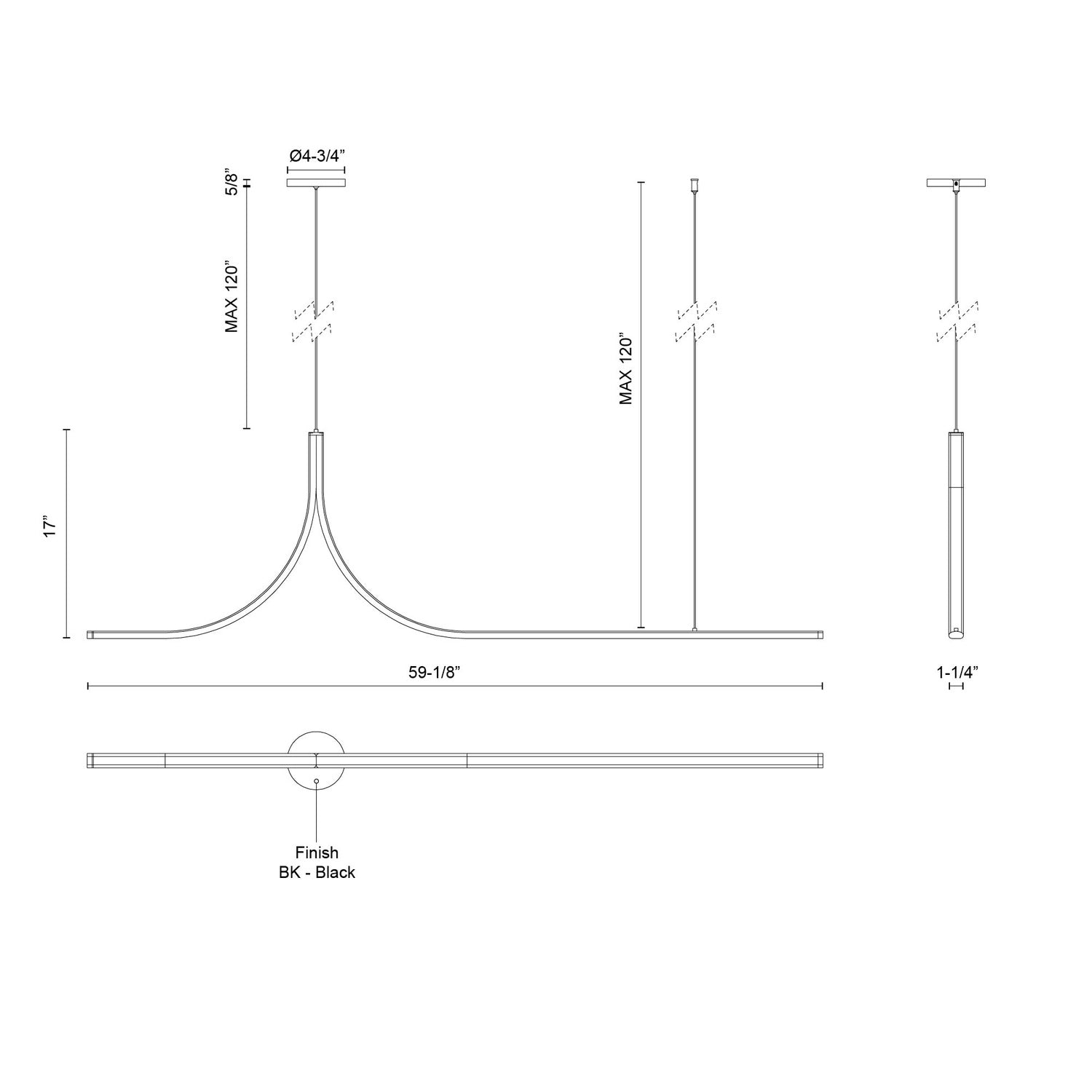 KUZCO LIGHTING INC, THREAD LINEAR PENDANTS, PENDANT LIGHT