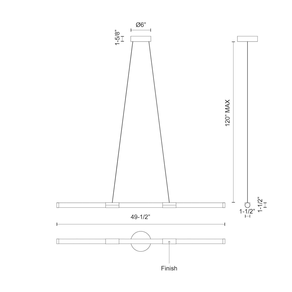 KUZCO LIGHTING INC, AKARI LINEAR PENDANTS, PENDANT LIGHT