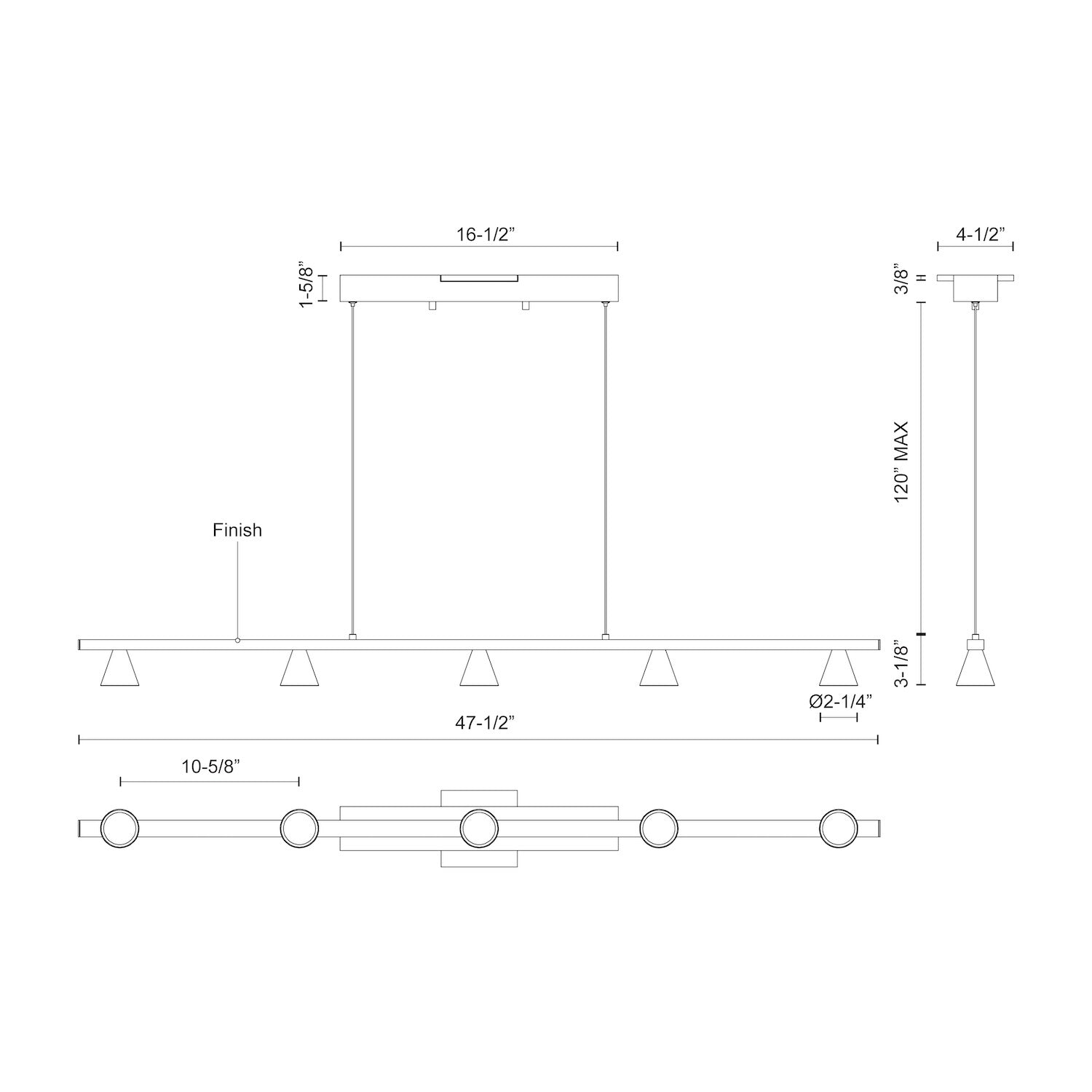 KUZCO LIGHTING INC, DUNE LINEAR PENDANTS, PENDANT LIGHT