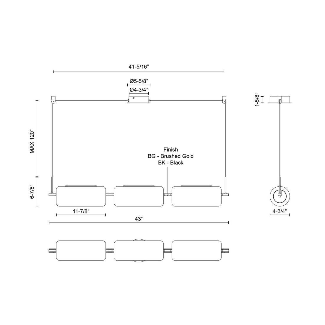 KUZCO LIGHTING INC LP28543-BG 43202c5e-34dc-4901-964c-c352465f74f3