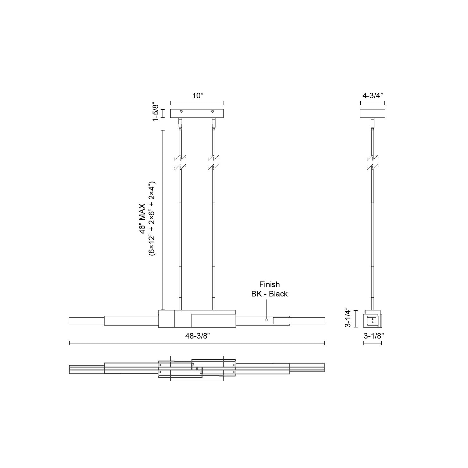KUZCO LIGHTING INC, ENZO LINEAR PENDANTS, PENDANT LIGHT