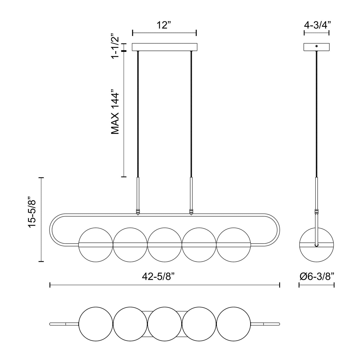 KUZCO LIGHTING INC, TAGLIATO LINEAR PENDANTS, PENDANT LIGHT