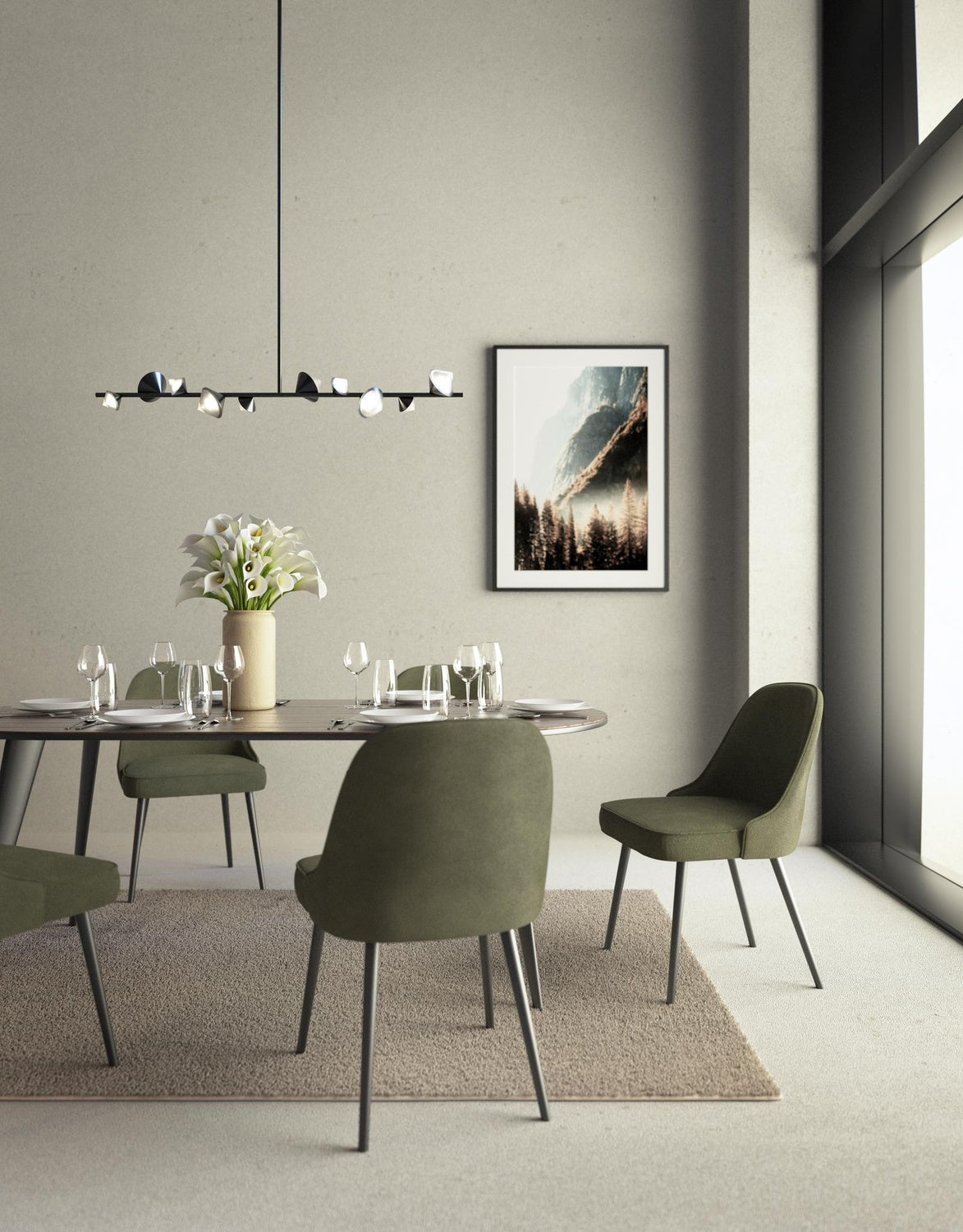 KUZCO LIGHTING INC, GEODE LINEAR PENDANTS, PENDANT LIGHT