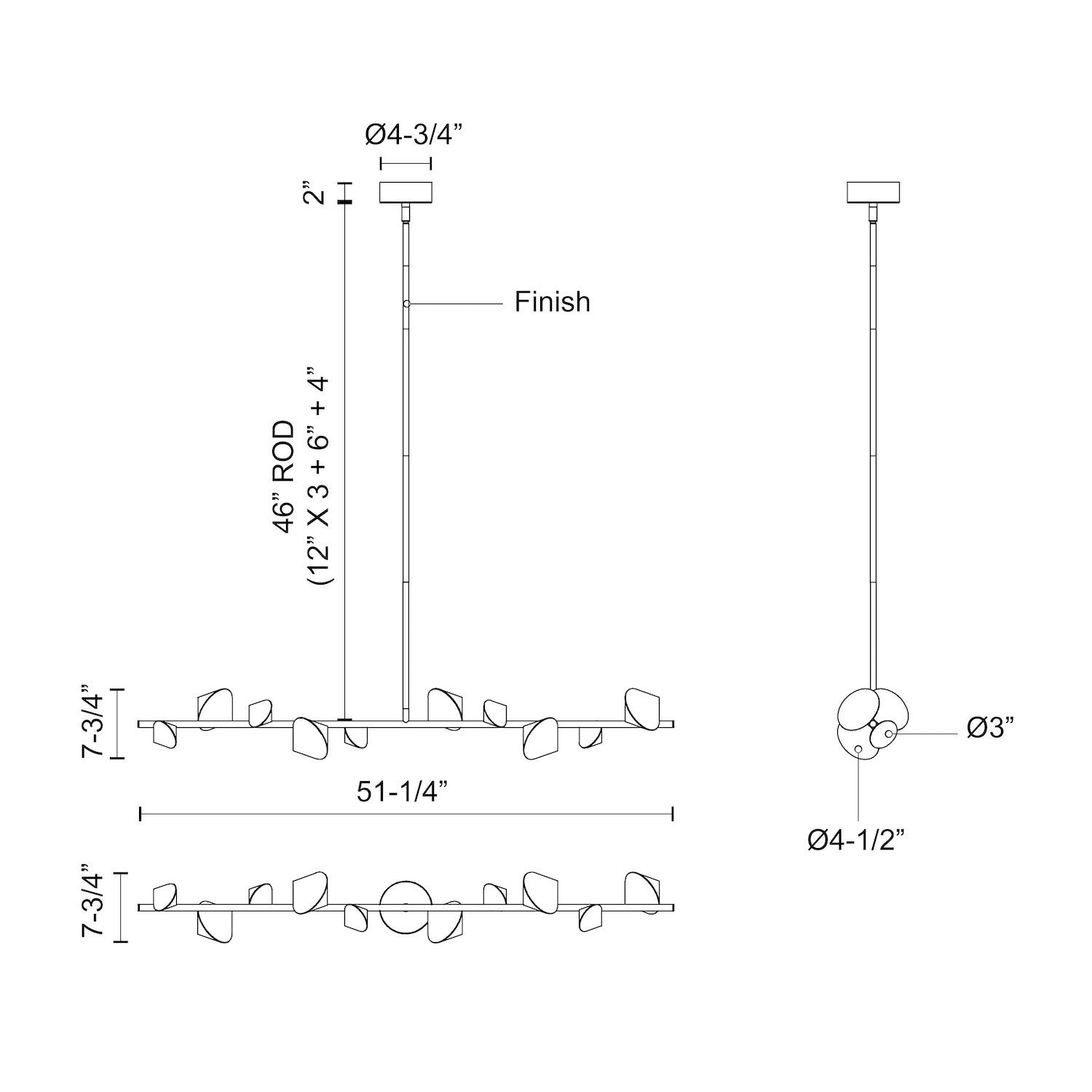 KUZCO LIGHTING INC, GEODE LINEAR PENDANTS, PENDANT LIGHT