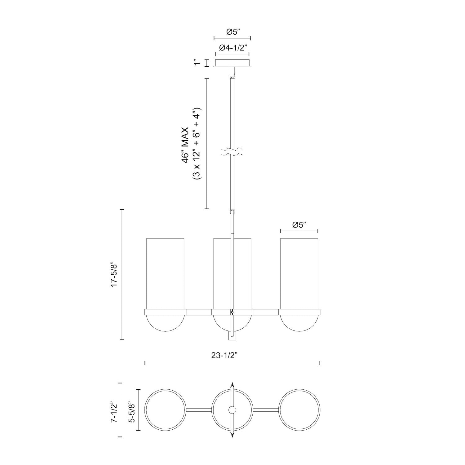 KUZCO LIGHTING INC, CYRUS LINEAR PENDANTS, PENDANT LIGHT