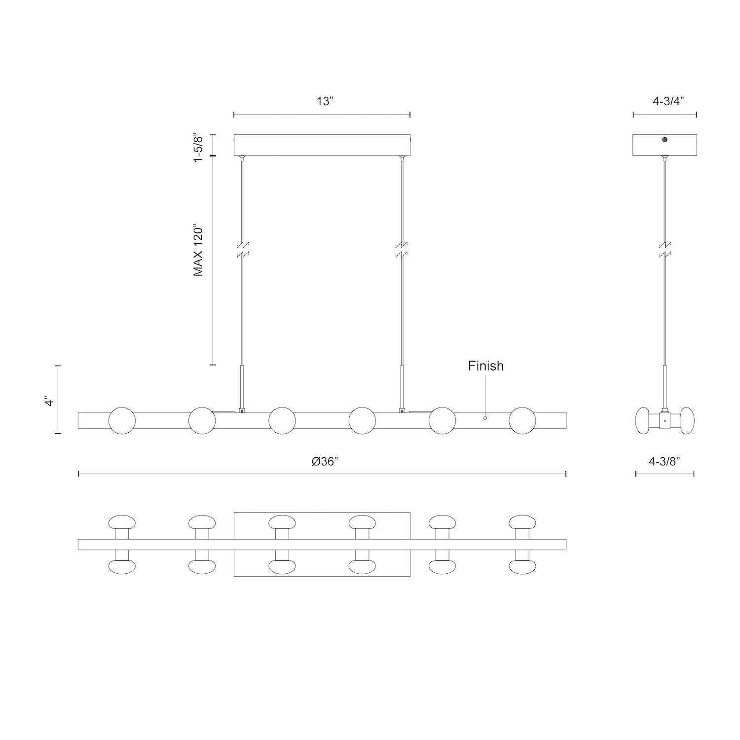 KUZCO LIGHTING INC, REZZ LINEAR PENDANTS, PENDANT LIGHT