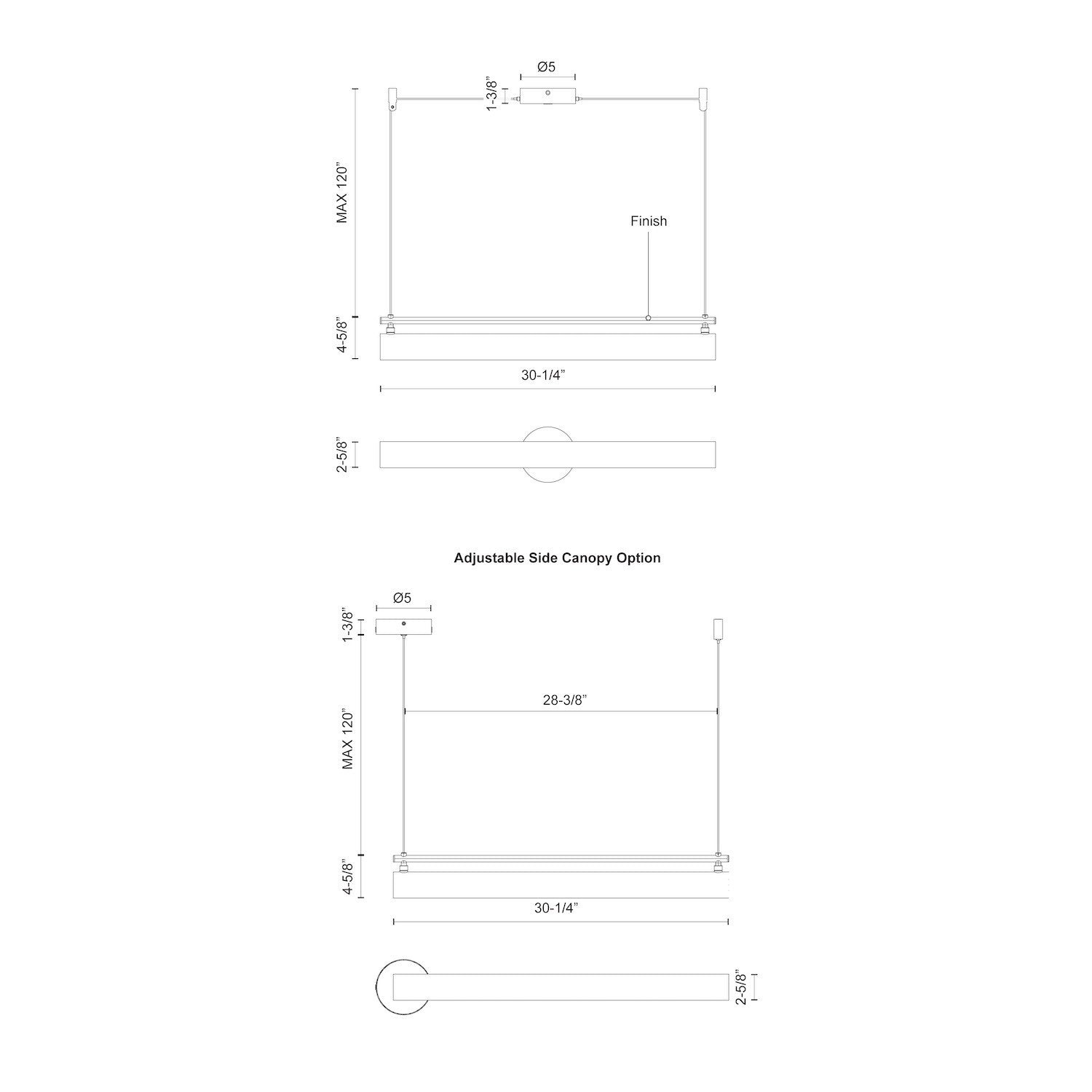 KUZCO LIGHTING INC, GRAMERCY LINEAR PENDANTS, PENDANT LIGHT