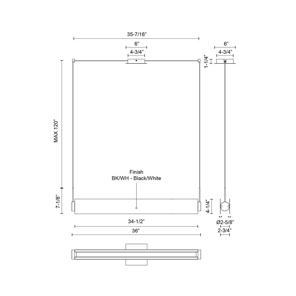 KUZCO LIGHTING INC, PHOENIX LINEAR PENDANTS, PENDANT LIGHT