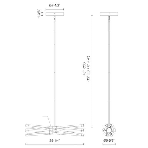 KUZCO LIGHTING INC, MOTIF LINEAR PENDANTS, PENDANT LIGHT