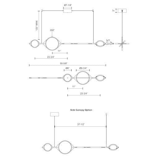 KUZCO LIGHTING INC, SERIF LINEAR PENDANTS, PENDANT LIGHT
