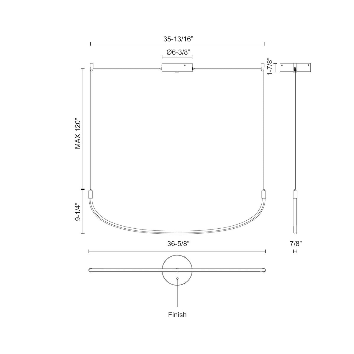 KUZCO LIGHTING INC, TALIS LINEAR PENDANTS, PENDANT LIGHT