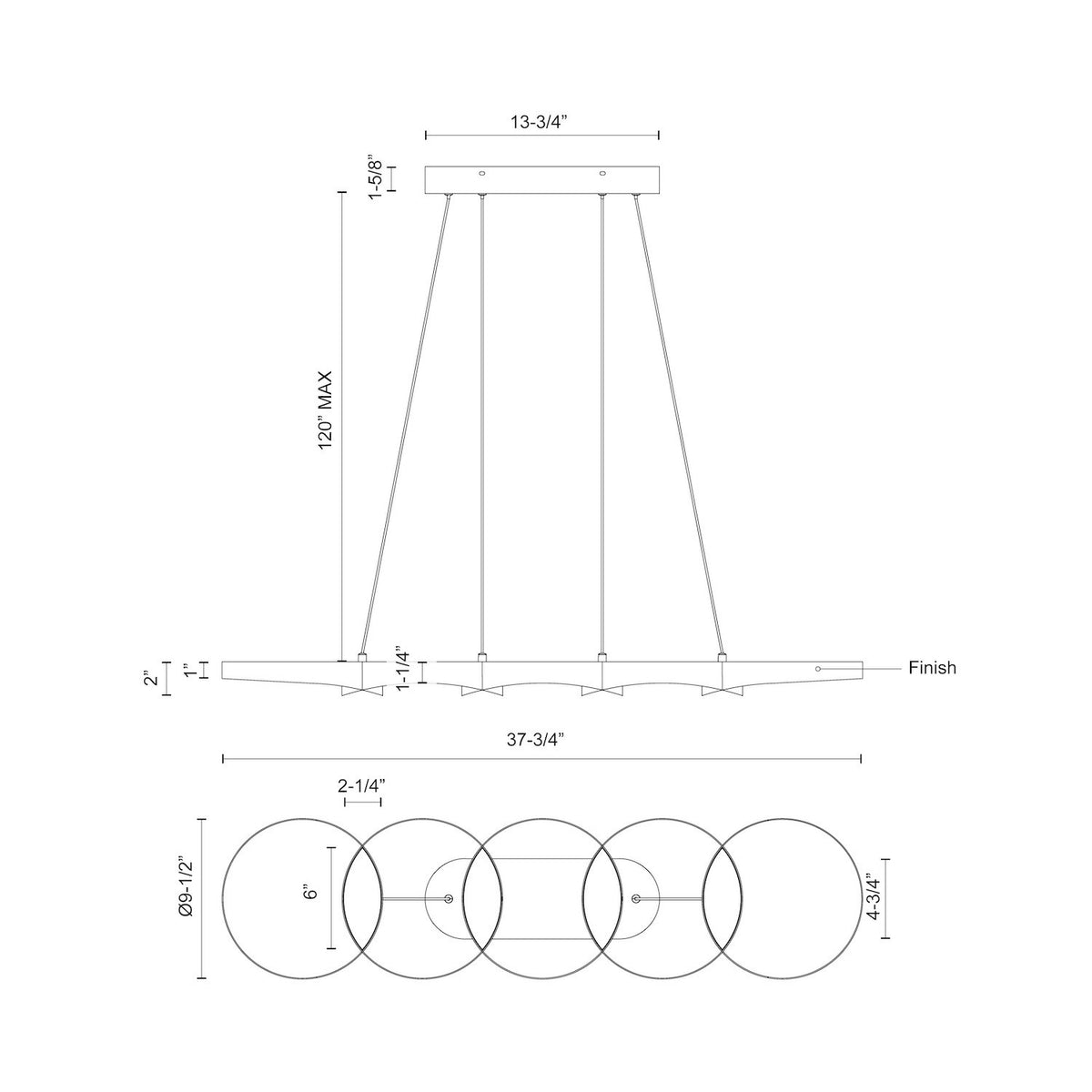 KUZCO LIGHTING INC, MAESTRO LINEAR PENDANTS, PENDANT LIGHT