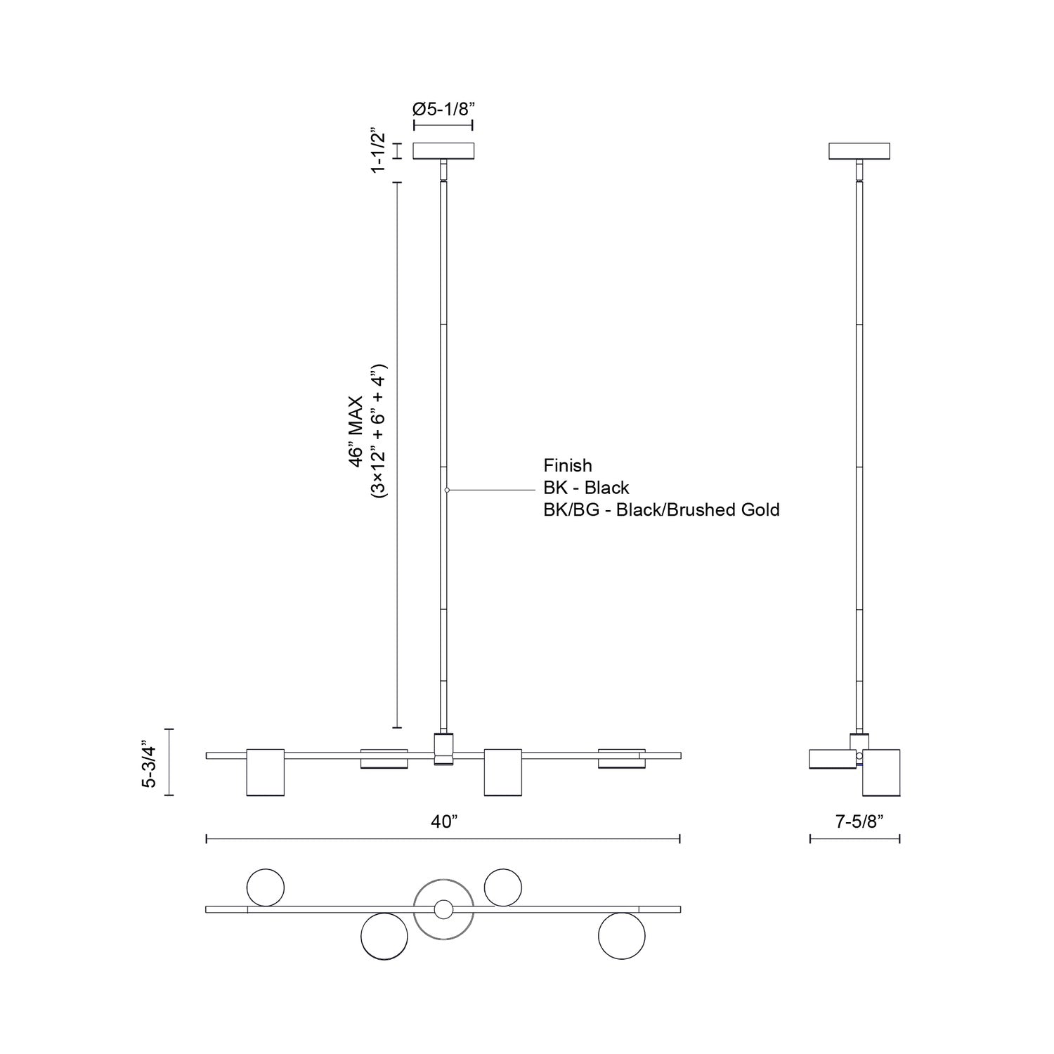 KUZCO LIGHTING INC, JAYDEN LINEAR PENDANTS, PENDANT LIGHT