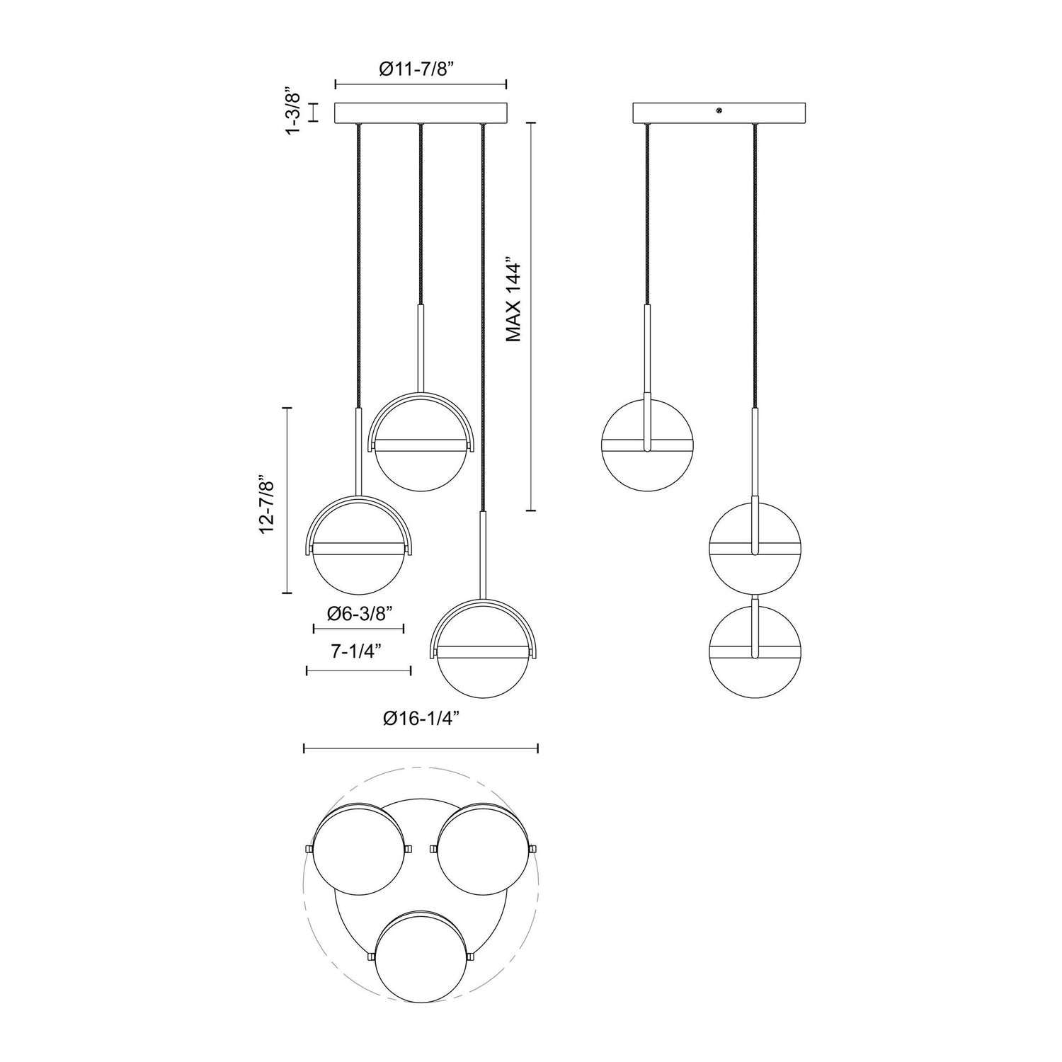 ALORA, GLOBO MULTI PENDANTS, PENDANT LIGHT