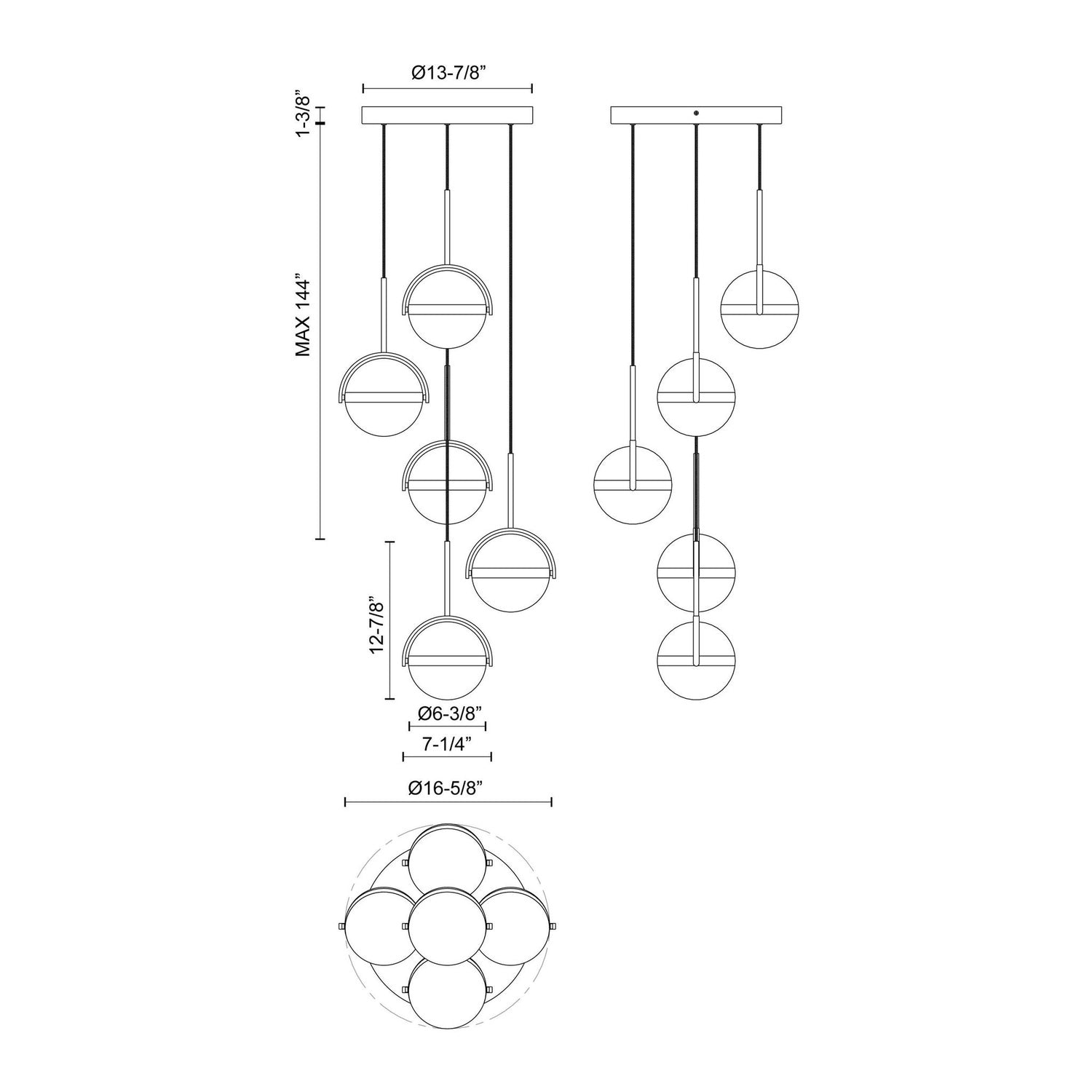 ALORA, GLOBO MULTI PENDANTS, PENDANT LIGHT