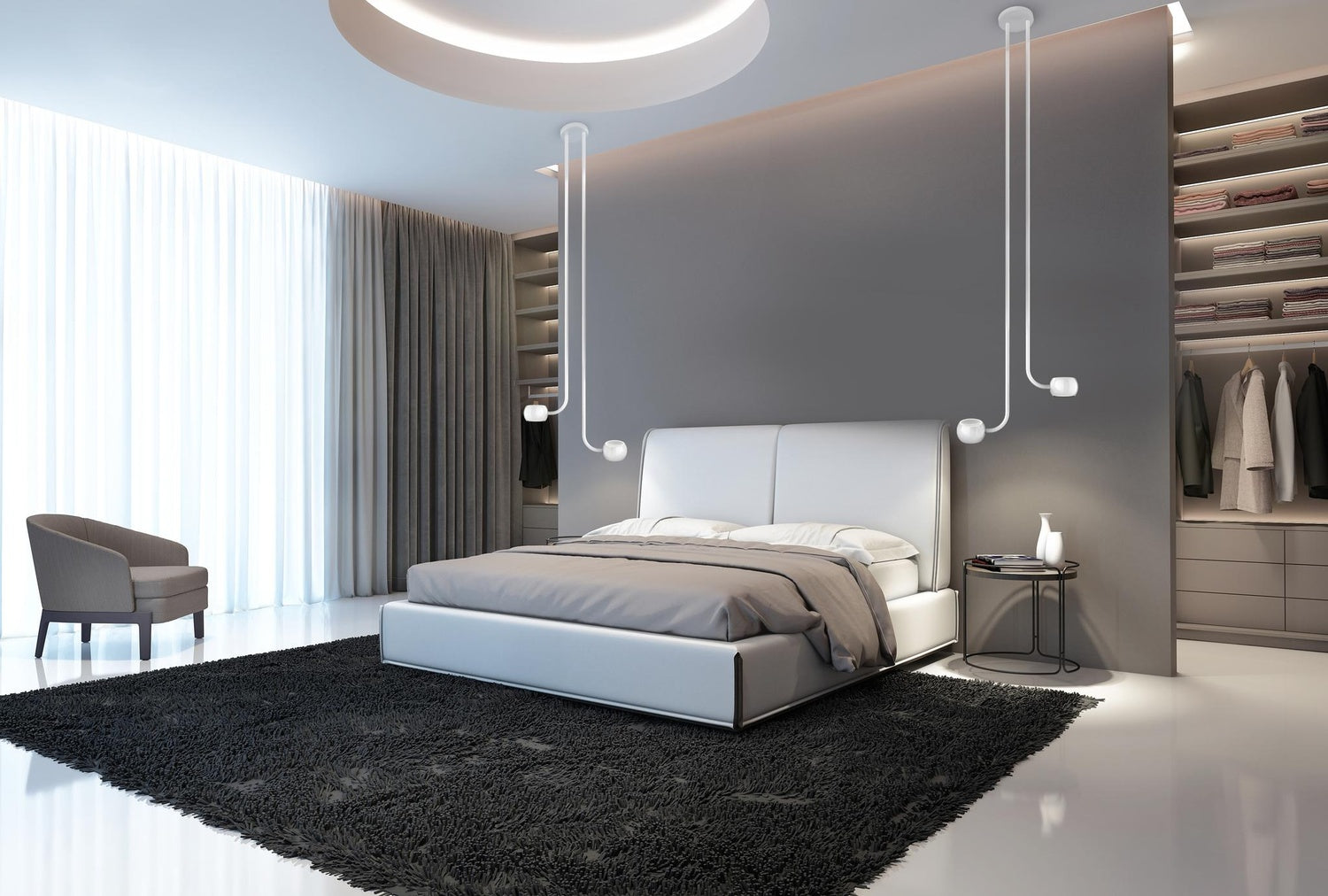 KUZCO LIGHTING INC, FLUX MULTI PENDANTS, PENDANT LIGHT