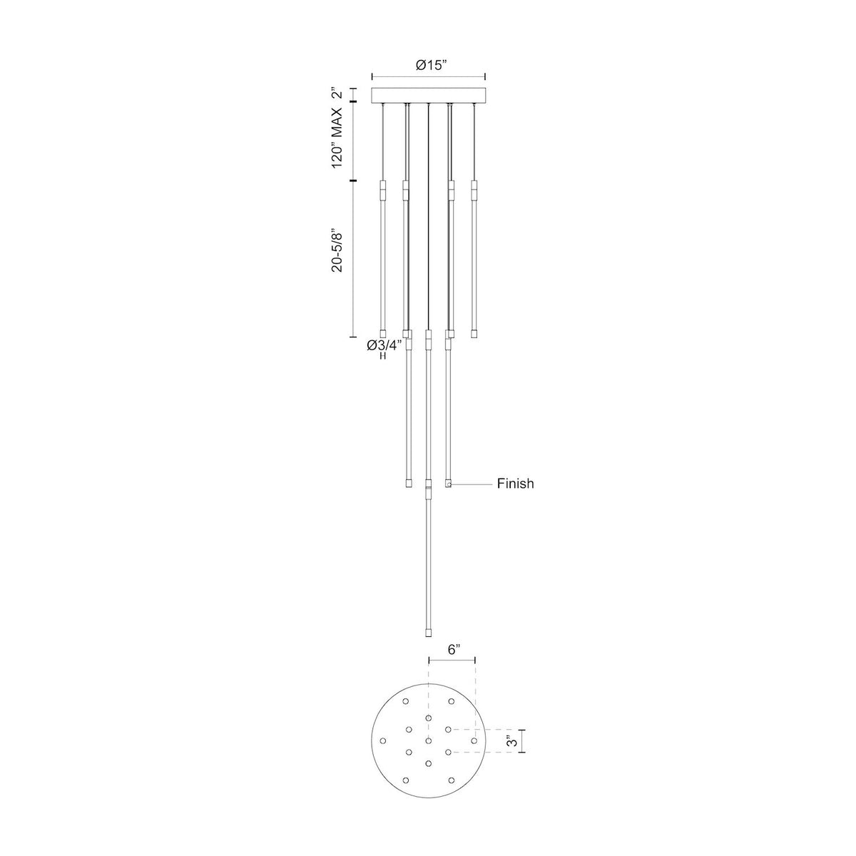 KUZCO LIGHTING INC, MOTIF MULTI PENDANTS, PENDANT LIGHT